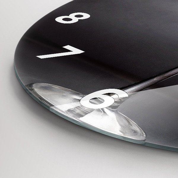 Zegar okrągły z nadrukiem Lampka wina