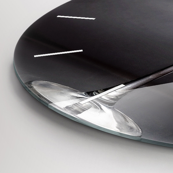 Zegar okrągły z nadrukiem Lampka wina