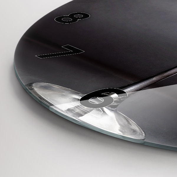 Zegar okrągły z nadrukiem Lampka wina