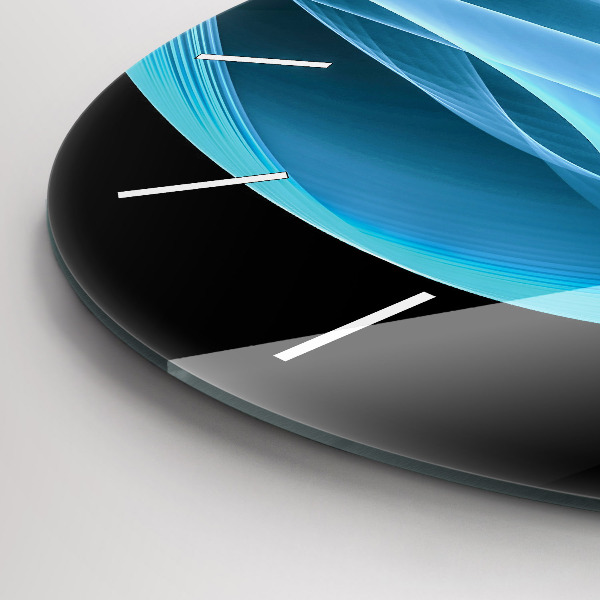 Zegar okrągły z nadrukiem Niebieska abstrakcja