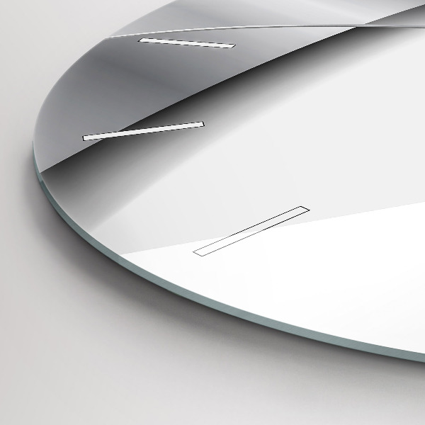 Zegar okrągły z nadrukiem Srebrna abstrakcja