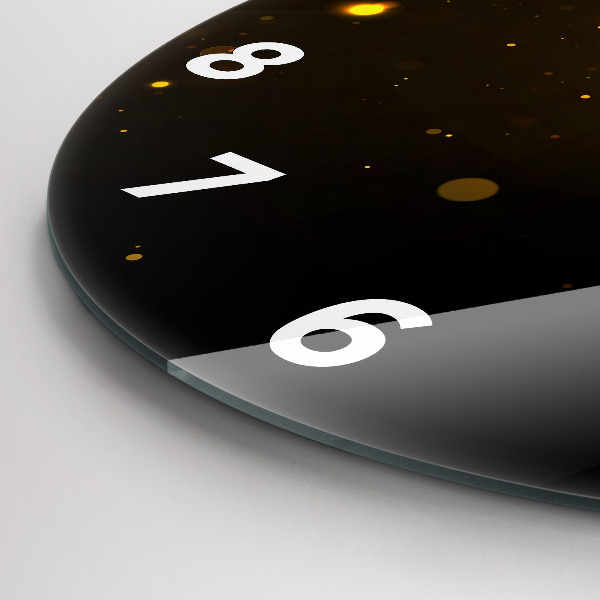 Zegar okrągły z nadrukiem Złote pyłki