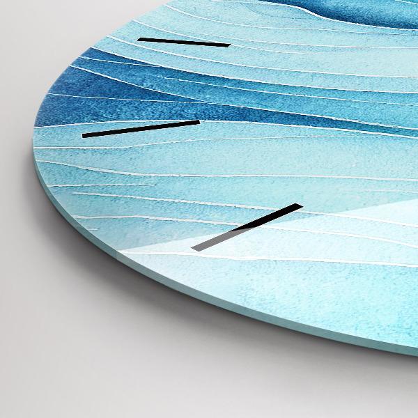 Zegar okrągły z nadrukiem Błękitne obłoki