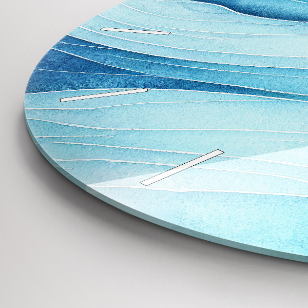 Zegar okrągły z nadrukiem Błękitne obłoki