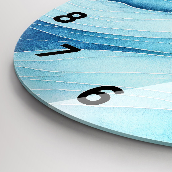 Zegar okrągły z nadrukiem Błękitne obłoki