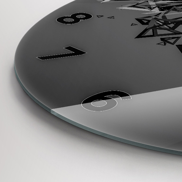 Zegar okrągły z nadrukiem Ciemna abstrakcja