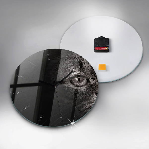 Zegar ścienny okrągły Pies i kot szkocki