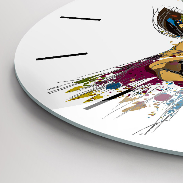 Zegar ścienny okrągły Głowa jelenia