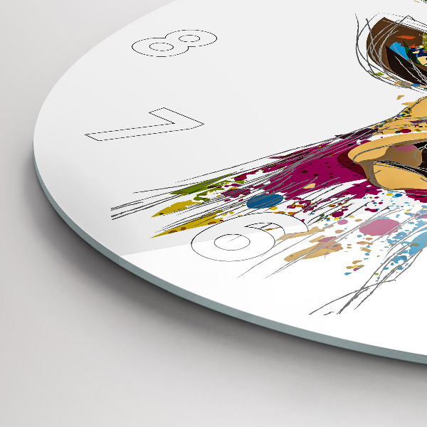 Zegar ścienny okrągły Głowa jelenia