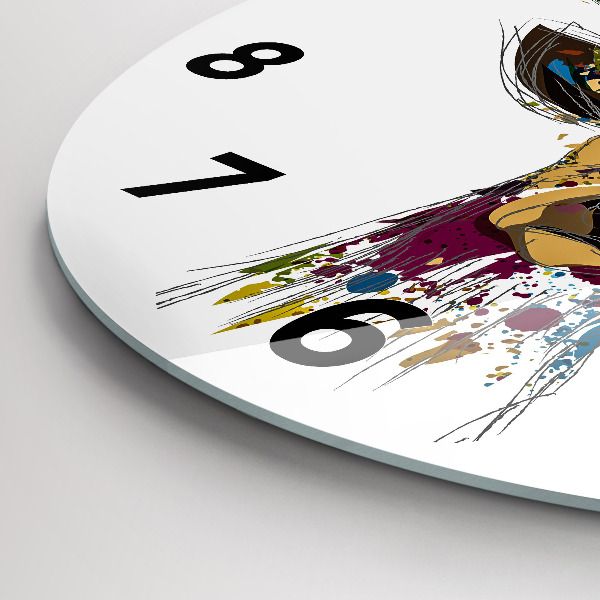 Zegar ścienny okrągły Głowa jelenia