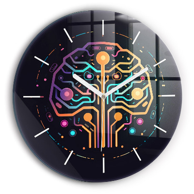 Zegar okrągły z nadrukiem Kolorowa abstrakcja