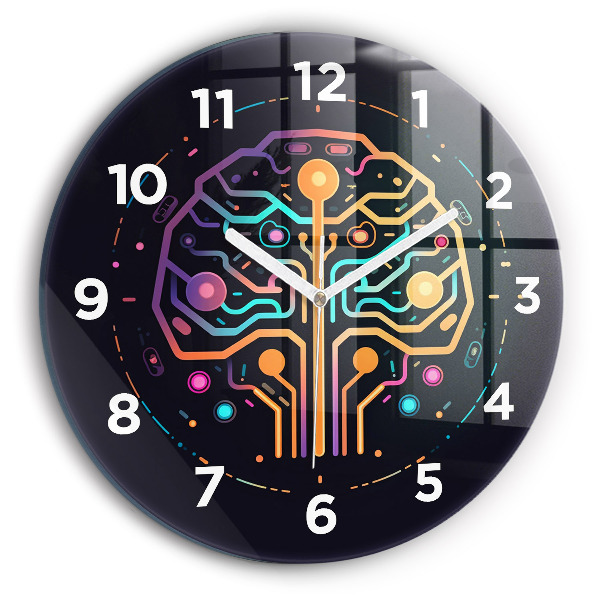 Zegar okrągły z nadrukiem Kolorowa abstrakcja