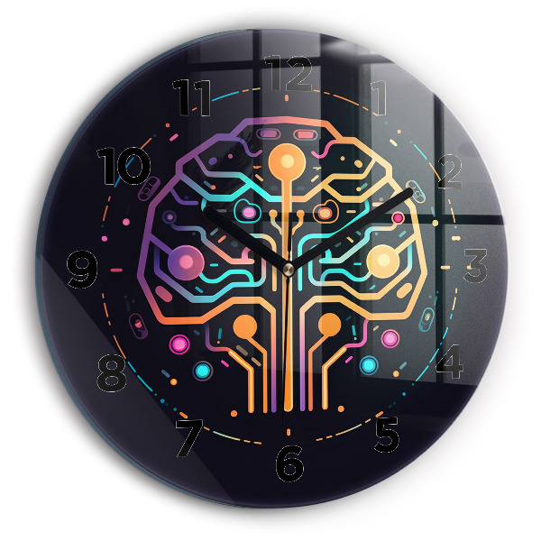 Zegar okrągły z nadrukiem Kolorowa abstrakcja