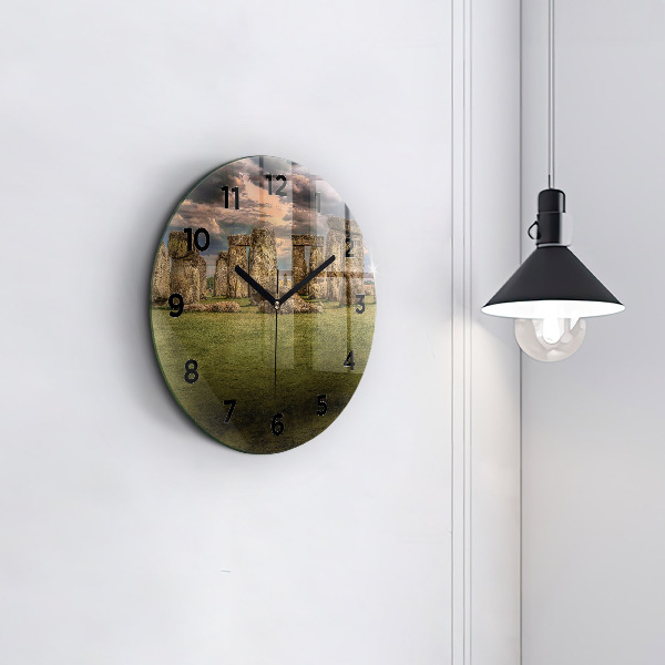 Zegar okrągły z nadrukiem Stonehenge Nimbostratus