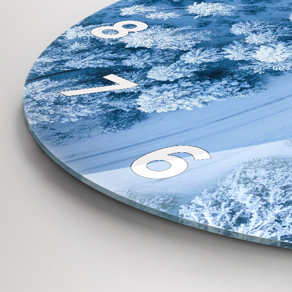 Zegar okrągły z nadrukiem Las z drona