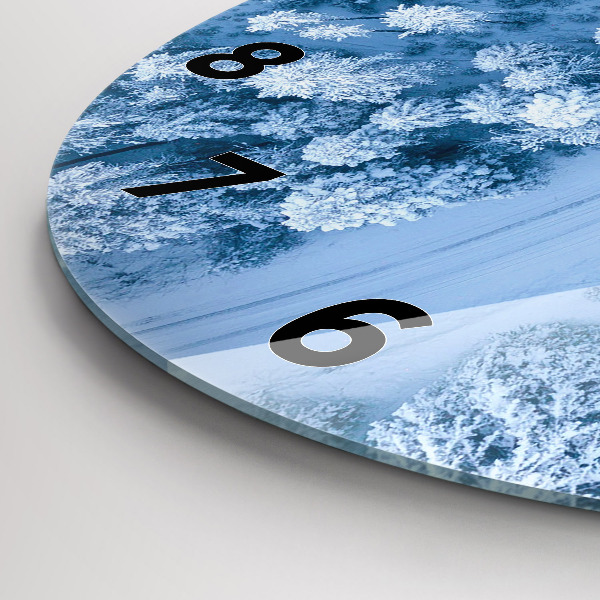 Zegar okrągły z nadrukiem Las z drona