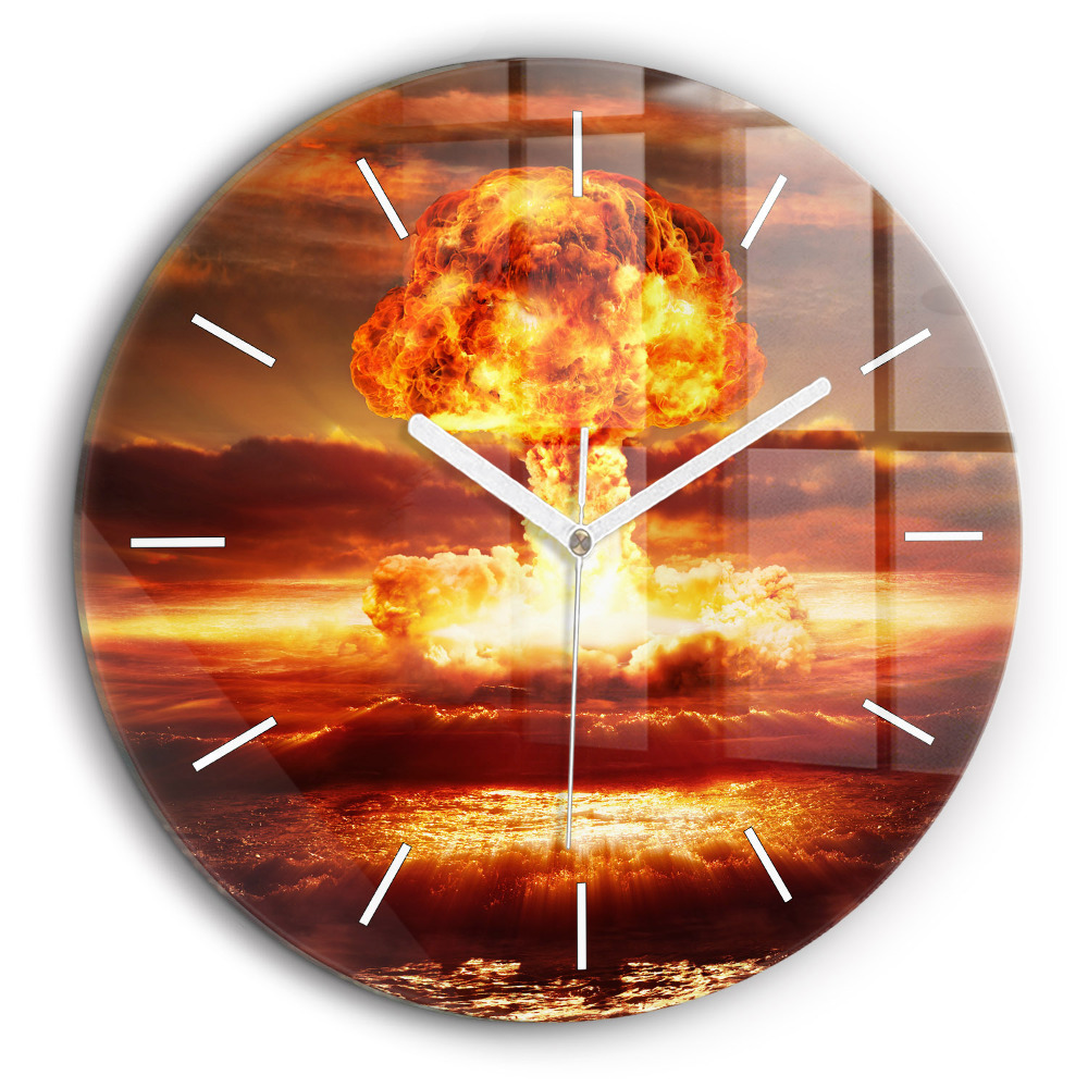Zegar szklany fi60 Bomba atomowa 