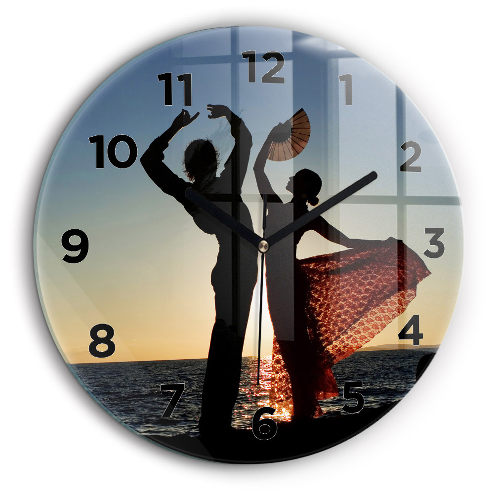 Zegar szklany fi60 Taniec na morzu w stylu hiszpańskim 