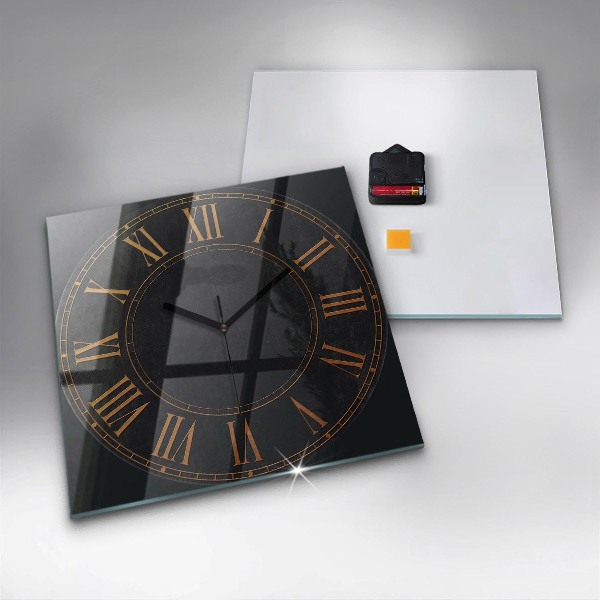 Zegar ścienny nowoczesny Stare cyfry rzymskie