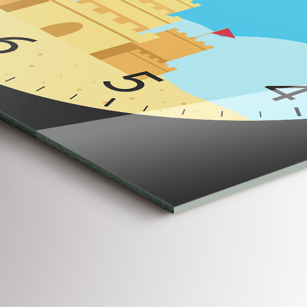 Zegar ścienny nowoczesny Zamek z piasku