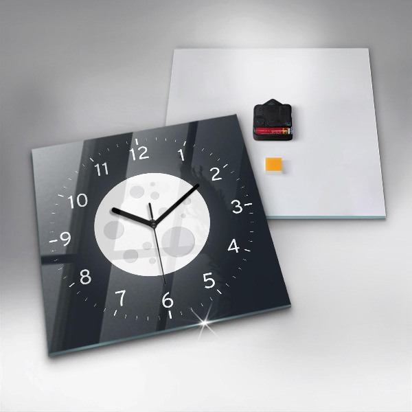 Zegar ścienny nowoczesny Pełnia Księżyca