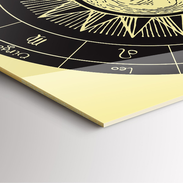 Zegar ścienny nowoczesny Zodiaki i Słońce