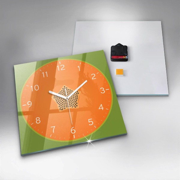 Zegar ścienny nowoczesny Owoc papaja