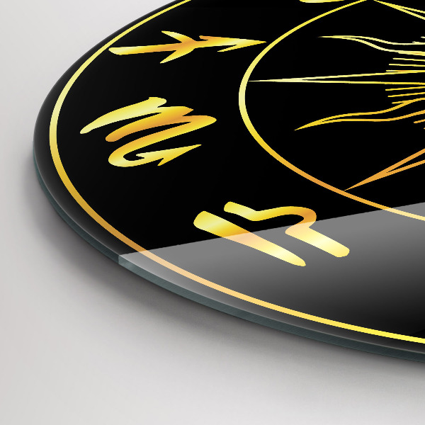 Zegar ścienny Złote znaki zodiaku