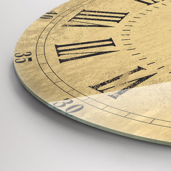 Zegar ścienny Brązowe cyfry rzymskie