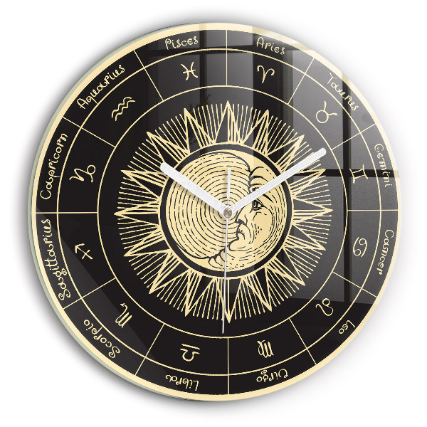 Zegar ścienny Zodiaki i Słońce