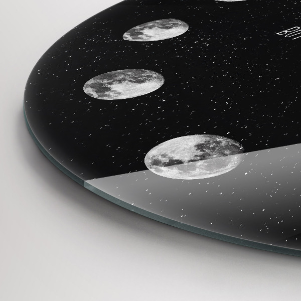 Zegar ścienny Fazy Księżyca i napis